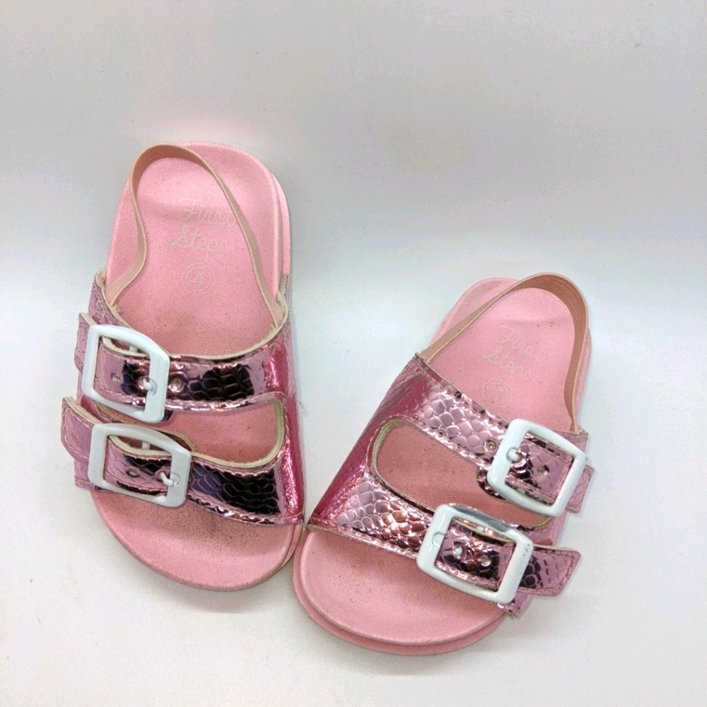 Pink Metallic Toddler Sandals